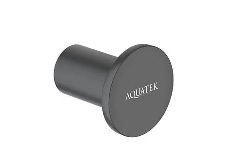 Лаконичный крючок для полотенец AQUATEK ЛИРА AQ4401MB, черный матовый
