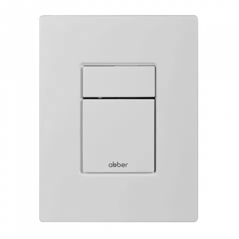 Кнопка смыва ABBER AC0123MW пневматическая, белая матовая