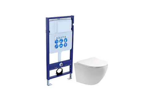 SET AQUATEK ЕВРОПА cm T (рама AQUATEK Standard INS-0000012 + унитаз ЕВРОПА AQ1900T-00 с тонким сиденьем soft-close)