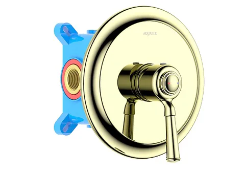Cмеситель встраиваемый в стену AQUATEK AQ1566PG КЛАССИК, 2 части, черный