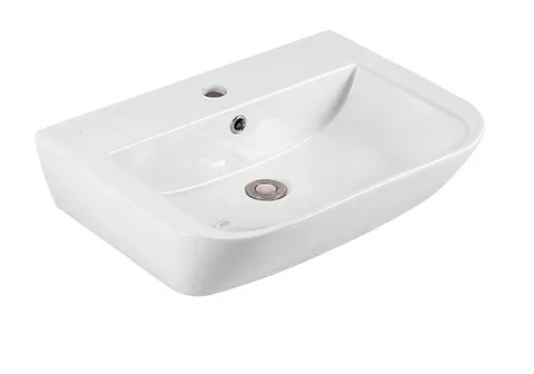 Раковина подвесная AQ5440-00, 595*435, белая, может быть установлена на пьедестал