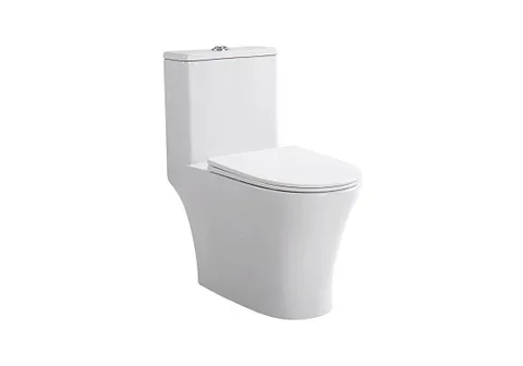 Унитаз-моноблок напольный, безободковый, система смыва торнадо, AQ2815T-00 ЮПИТЕР 665*365*755, крышка-сиденье дюропласт, плавное закрытие