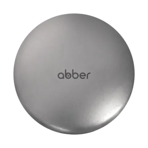 Накладка на слив для раковины ABBER AC0014MS серебряная матовая, керамика