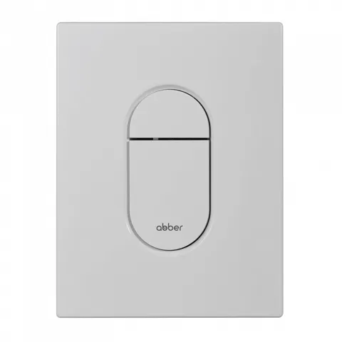 Кнопка смыва ABBER AC0124MW пневматическая, белая матовая