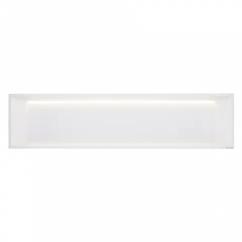 Скрытая настенная ниша из нержавеющей стали ABBER Nischen AN3006MW с LED подсветкой, белая матовая