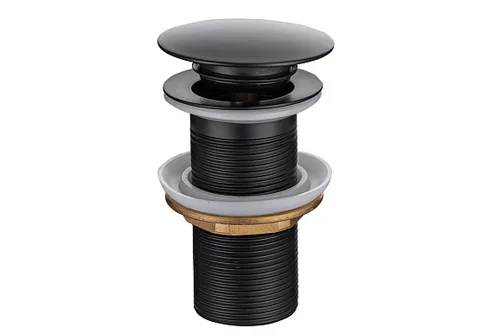 Сливной набор для раковины AQUATEK, матовый черный AQ6000MB