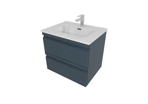 Тумба с раковиной для ванной AQ77060-MG серый матовый, 610х545х460