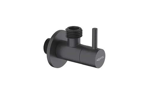 Угловой переходник AQUATEK, матовый черный AQ2452MB