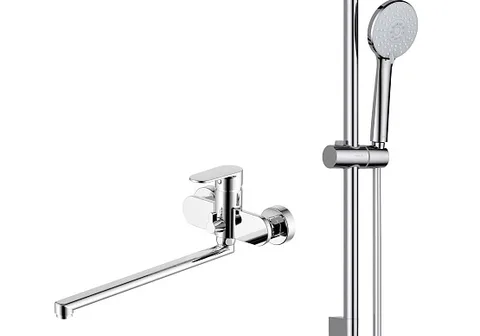 Смеситель для ванны и раковины Aquatek AQ1833CR НИКА с душем