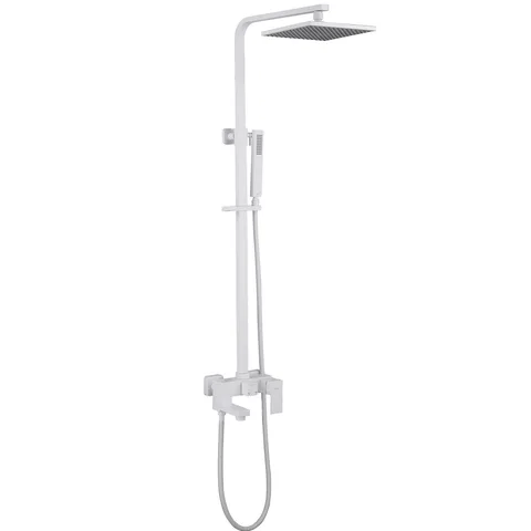 Душевая стойка ABBER Daheim AF8216WL с изливом, белая матовая
