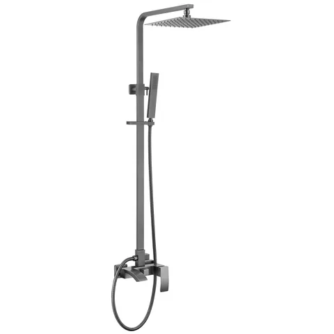 Душевая стойка ABBER Wasserfall AF8616NGL с изливом, оружейная сталь