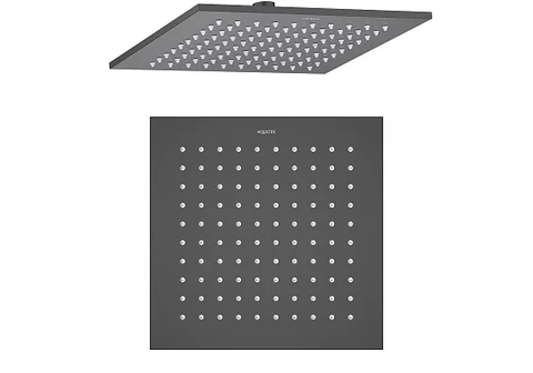 Квадратный верхний душ 250*250*7 мм AQUATEK, матовый черный AQ2076MB