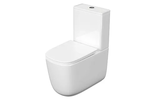Унитаз напольный, безободковый, система смыва торнадо, Aquatek Оптима Плюс Квадро 620x355x790