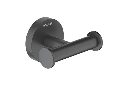 Двойной крючок для полотенец AQUATEK AQ4202MB ОБЕРОН, черный матовый
