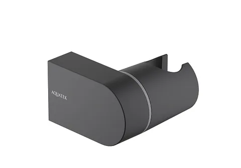 Держатель ручного душа AQUATEK, матовый черный AQ2406MB