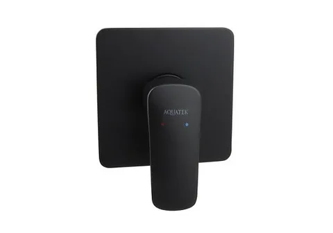 Смеситель для душа AQUATEK (внешняя и скрытая часть), матовый черный AQ1066MB Вега