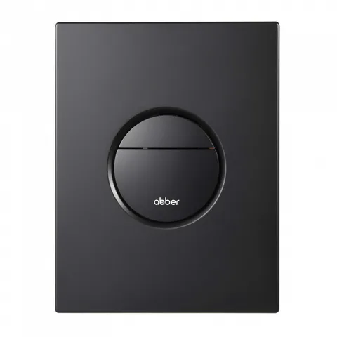 Кнопка смыва ABBER AC0126MB пневматическая, черная матовая