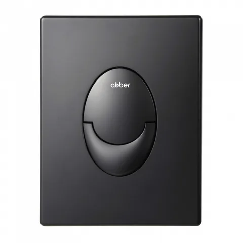 Кнопка смыва ABBER AC0125MB пневматическая, черная матовая