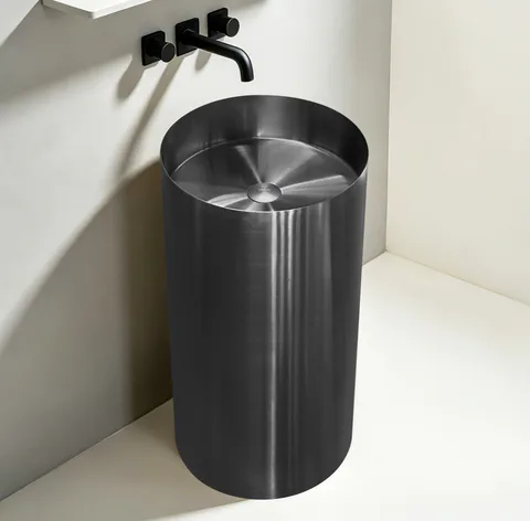 Раковина отдельностоящая ABBER Wasser Kreis AF2414GM оружейная сталь