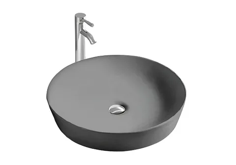 Раковина накладная Aquatek ЕВРОПА AQ5558-MG для установки на столешницу 415*415*135мм, цвет серый матовый