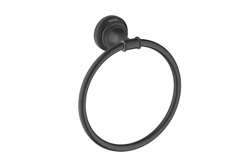 Полотенцедержатель кольцо AQUATEK, матовый черный AQ4512MB Классик