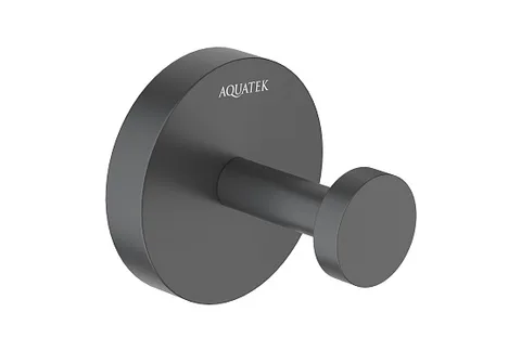 Крючок для полотенец в ванную AQUATEK AQ4601MB БЕТТА, черный матовый