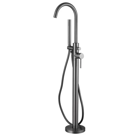 Смеситель ABBER Wasser Kreis AF8115NG напольный для ванны, оружейная сталь