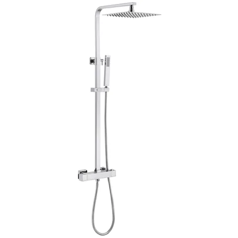 Душевая стойка ABBER Daheim AF8260L с термостатом без излива, хром