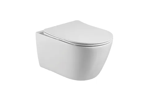 Унитаз подвесной безободковый Aquatek БЕТТА AQ1253W-00 530*360*330 с сиденьем с механизмом плавного закрытия