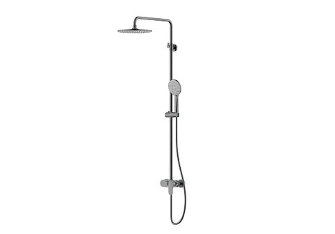 Система с тропическим душем и смесителем AQUATEK AQ2860BGM НИКА, лейка 3 режима, оружейная сталь