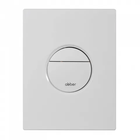 Кнопка смыва ABBER AC0126MW пневматическая, белая матовая