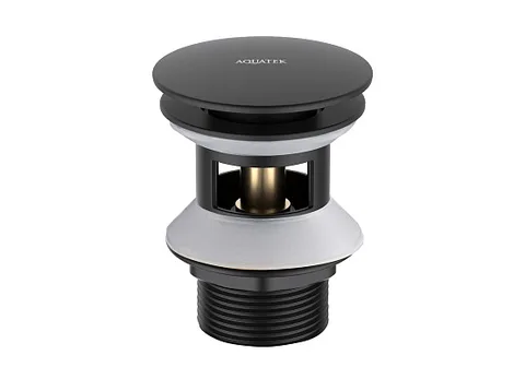 Сливной набор для раковины AQUATEK, матовый черный AQ6002MB