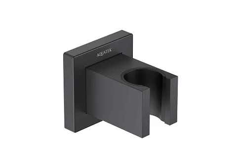 Держатель ручного душа AQUATEK, матовый черный AQ2401MB