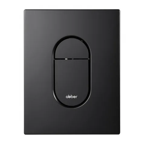 Кнопка смыва ABBER AC0124MB пневматическая, черная матовая
