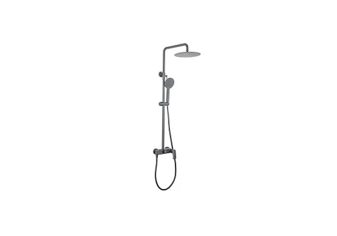 Душевая система со смесителем AQUATEK AQ2060BGM, 3 режима лейки, оружейная сталь