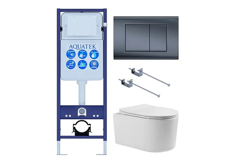 SET AQUATEK МИЯ-INS17-033 (рама AQUATEK INS-0000017 + KKI-0000001 + KDI-0000033 + унитаз МИЯ AQ2004T-00 с тонким сиденьем с механизмом плавного закрывания)