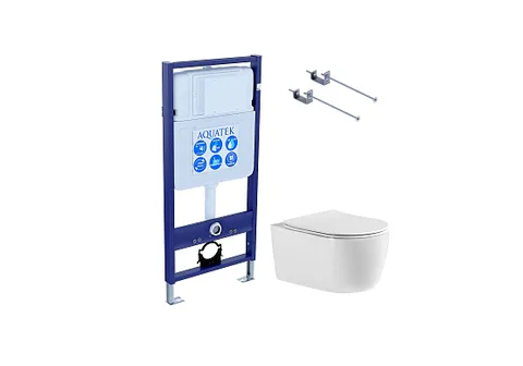 Set AQUATEK ЕВРОПА new cm T (рама AQUATEK Standard INS-0000012 + звукоизоляционная прокладка + унитаз ЕВРОПА AQ1106T-00 + KKI-0000001)