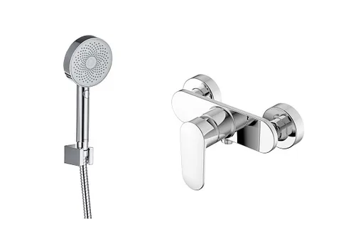 Смеситель с душевой лейкой, шлангом и держателем AQUATEK НИКА AQ1834CR