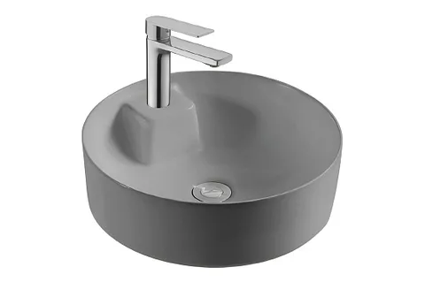 Раковина накладная Aquatek ЕВРОПА AQ5212-MG 405*405*140мм, цвет серый матовый