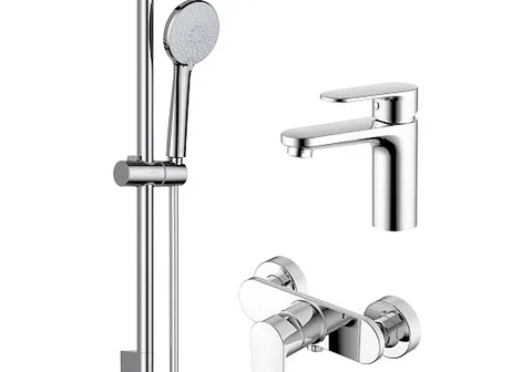 Душевой комплект смесителей Aquatek Ника AQ1831CR, с лейкой