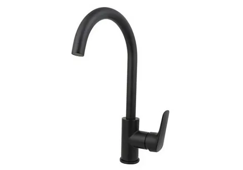 Смеситель для кухни AQUATEK (полукруглый излив), матовый черный AQ1082MB ВЕГА