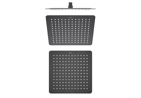 Квадратный верхний душ 300*300*2 мм AQUATEK, матовый черный AQ2074MB