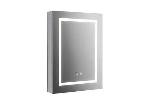 Шкаф зеркало для ванной с подсветкой Aquatek AQ7504-MLC, прямоугольное, 500*700*133
