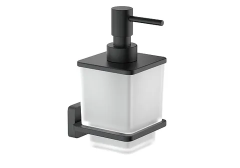 Дозатор жидкого мыла настенный AQUATEK ЛИБРА AQ4305MB, черный матовый