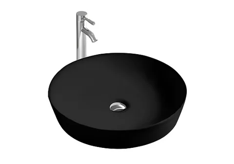 Раковина накладная Aquatek ЕВРОПА AQ5558-MB для установки на столешницу 415*415*135мм, цвет черный матовый