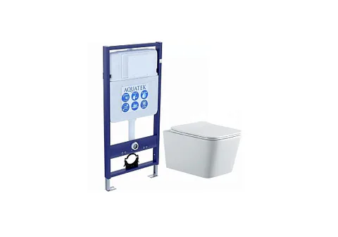 Комплект Set AQUATEK ЛИБРА N cm унитаз ЛИБРА New A1148N-00 + инсталляция Standart-50