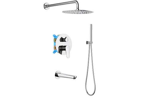Смеситель для ванны с душем ручным и верхним AQUATEK AQ1173CR БЕТТА