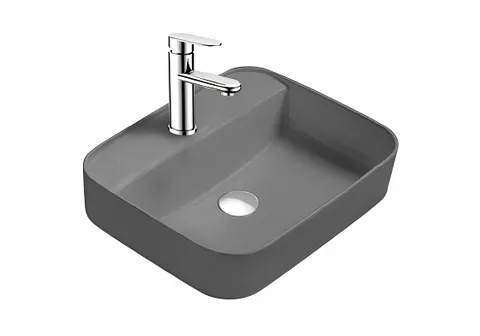 Раковина накладная Aquatek ВЕГА AQ5506-MG 500*395*140мм, цвет серый матовый