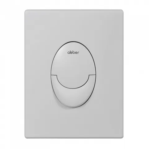 Кнопка смыва ABBER AC0125MW пневматическая, белая матовая