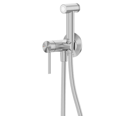 Смеситель ABBER Wasser Kreis 316 AF8125BST с гигиеническим душем, брашированная сталь